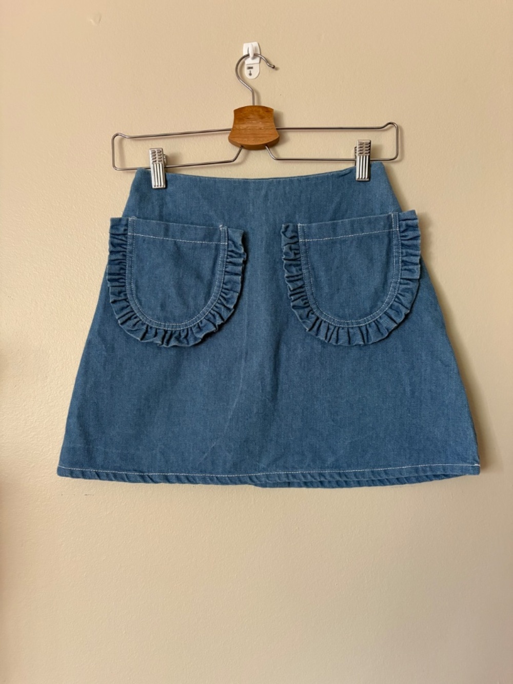 Eliza Faulkner Made in Canada Tate Denim Skirt with Pockets - Picture 2 of 6